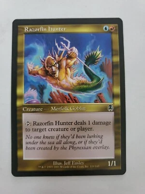 MTG Magic The Gathering Card Razorfin Hunter Creature Merfolk Goblin Blue Red - Image 1 of 2