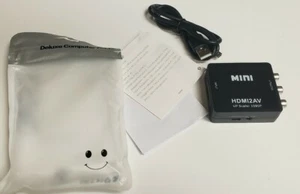 HDMI zu 3 Cinch AV Konverter Adapter, für Xbox PS4 Cam Blue-Ray DVD Apple TV - Bild 1 von 4