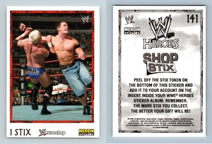John Cena #141 WWE Heroes 2008 Merlin Wrestling Sticker