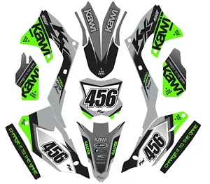 graphic kit for 2019-2023 Kawasaki KXF450 KX450f KX 450f and number plate Decal - Foto 1 di 2
