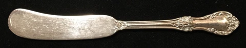 Sterling Silver Flatware - International Wild Rose Butter Spreader Flat Handle Cover