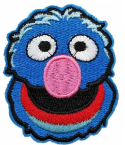GROVER - SESAME STREET - Embroidered Iron On/ Sew-On Patch - Picture 1 of 1