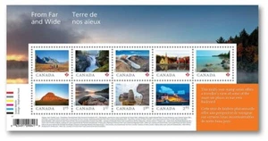 Canada 2019 sc3138 MNH - FAR & WIDE - Souvenir Sheet of 9 different stamps - Picture 1 of 1