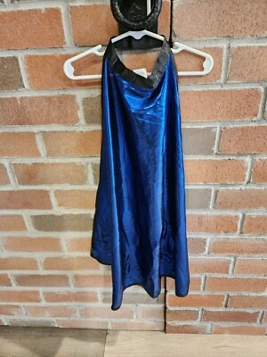 Super hero Magician cape blue and black shimmer size osfm 3-6 years - Image 1 of 4