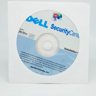 DELL McAfee Security Center Installation Disc Rev A00 NEW Sealed With Key - Image 1 of 2