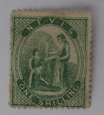 NEVIS Unused SC#11, yellow green Cover