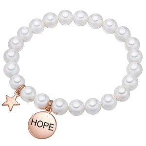 luluandjane Damen Perlen-Armband Hope Messing Muschelkernperle 19,0 cm - Bild 1 von 3