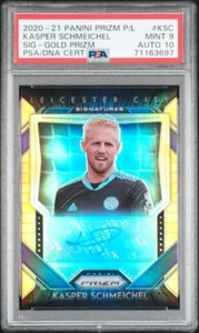 2020 Panini Prizm Premier League Kasper Schmeichel Gold Prizm PSA9 AUTO10 POP1 - Bild 1 von 2
