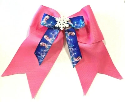 Beautiful Elsa (Snowflake) Cheer style inspired hair bow for girls. - image 1 of 3