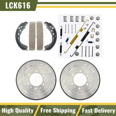 Tambores de freno traseros y zapatas de freno kit de resorte de hardware para Toyota Tundra 2004-2006 Foto 1 de 4