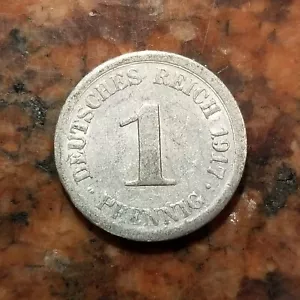 1917 GERMANY 1 PFENNIG COIN - #B2490 - Picture 1 of 2