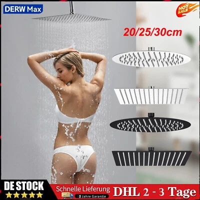 Kopfbrause Regendusche Regenbrause Brausekopf Duschkopf Kopfbrause  20/25/30CM - Bild 1 von 4