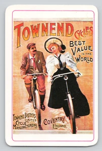 Tarjeta intercambiable Townend Brothers ciclos publicidad Coventry Inglaterra diez de corazones - Imagen 1 de 2