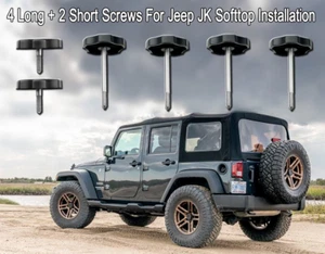 6 ea Soft Top Window Frame Surround Knobs for 2007-2018 Jeep Wrangler JK 4-Door - Bild 1 von 4