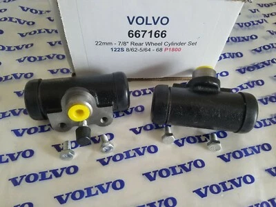Juego de cilindros de rueda trasera Volvo P1800s (2) 8/62-5/64 - 68 P1800 - 22 mm diámetro 7/8" Foto 1 de 4