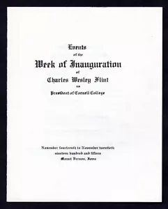US 1915 NOV. 19 MOUNT VERNON, IOWA INAUGURATION OF CHARLES WESLEY FLINT - Picture 1 of 6