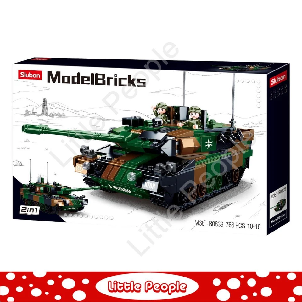 Sluban Compatible Building Blocks LEOPARD 2A5 MAIN BATTLE TANK 766 PCS687 PCS - Image 1 of 1