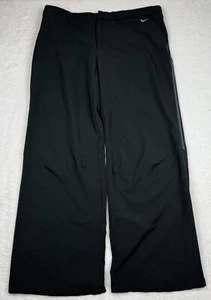 NIKE Pantalone Golf Donna XL 16-18 Nero Gamba Larga Ventilato Baggy Vestibilità Atletica - Foto 1 di 14