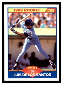 1989 Score #648 LUIS DE LOS SANTOS RC Kansas City Royals Rookie