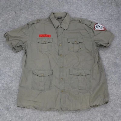 Blac Label Shirt Mens XXL 2X Green Button Up Born Sinner Motorcycle Biker - Image 1 of 4