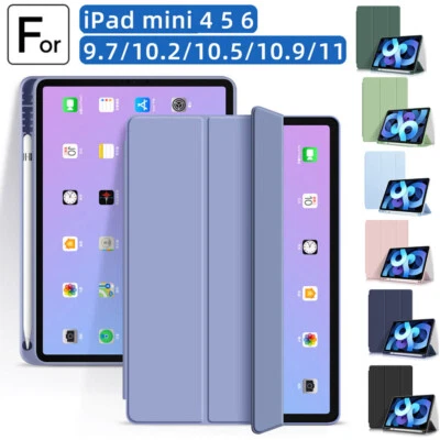 For iPad 10.2" 7/8/9th Cover 9.7" 5/6th Pro 11 Air 4/5 10.9" Smart Leather Case - Image 1 of 4
