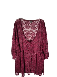 Torrid Babydoll Top Womens Plus Size 6X Sheer Lace Whimsigoth Fairy Grunge - Picture 1 of 9