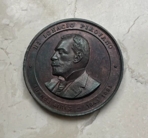 Medalla de Bronce Argentina con fecha 1895 - Dr. Ignacio Pirovano bg - Imagen 1 de 2