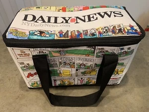 New York NOTICIAS DIARIAS Enfriador de latas de historietas RARO Publicidad 15x10x8 Usado en Excelente Condición - Imagen 1 de 8