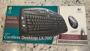 New Logitech LX 700 Ergonomic Cordless Desktop Keyboard and Mouse - 2004 - Picture 1 of 12