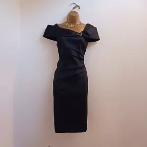 Joseph Ribkoff Dress UK 12 Worn Once Navy Stretch Occasion Wedding Evening Party - Picture 1 of 12