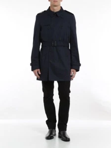 Gabardina corta Burberry Brit para hombre doble pecho azul medianoche talla XXL - Imagen 1 de 14