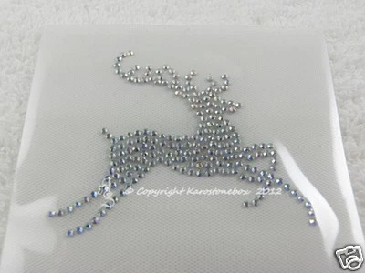 Hotfix Strass Bügelbild Hirsch gefüllt rechts 121023 Springbock  - Bild 1 von 4