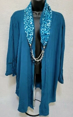 Camisa blusa top para mujer Laura Scott talla 2X verde azulado Foto 1 de 4