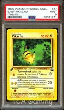 PSA 9 MINT Bumblebee Pikachu # 27 ITALIAN World Collection Pokemon Card 771