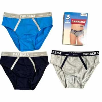 6 o 12 SLIP BIMBO bambino CARRERA 3/4 5/6 7/8 9/10 11/12 13/14 15/16 ANNI COTONE