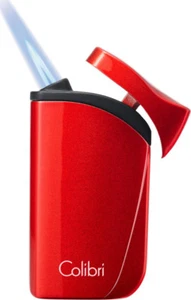 COLIBRI FALCON SINGLE ANGLED JET FLAME LIGHTER / METALLIC RED ** NEW ** - Imagen 1 de 2