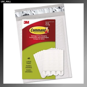 3M Command 17206 Large Picture Hanging Strips, 40 Pairs/ 80 Strips, Holds 16 lbs - Picture 1 of 9