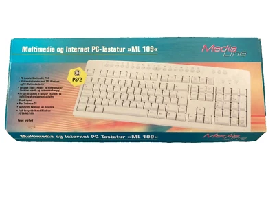 New ML109 Medialine Multimedia and Internet PC Keyboard - PS/2, Danish Layout - Image 1 of 4