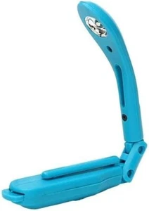 Book Reading BLUE Night Light Flexible Tiny Clip LED Light with batteries inc - Imagen 1 de 1
