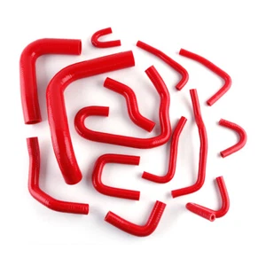 Red Silicone Radiator Heater Hose Kit For 90-95 Toyota Pickup 4Runner 3.0L LHD - Picture 1 of 16