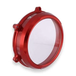 CNC Racing red clear oil clutch cover Ducati Streetfighter V4 2020-2024 - Imagen 1 de 5