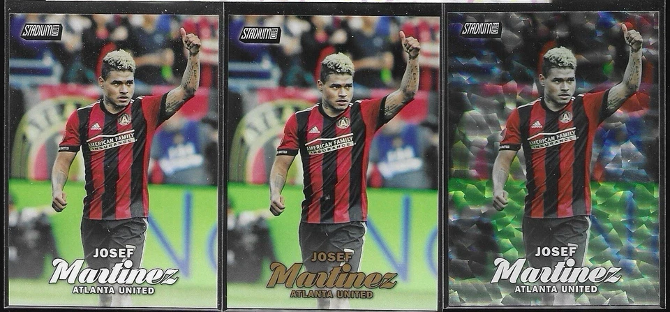 2017 Topps Stadium Club MLS Josef Martinez #76 RC Base & Parallel LOT (x3) - Image 1 of 2