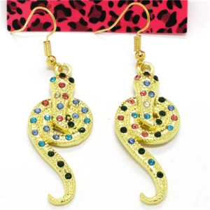 Lo último Moda Color Cristal Sexy Serpiente Niña Mujeres Soporte Joyería Pendientes - Imagen 1 de 3