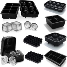 Vassoio cubo di ghiaccio in silicone grande stampo gigante fai da te produttore di palline quadrato vassoio rotondo