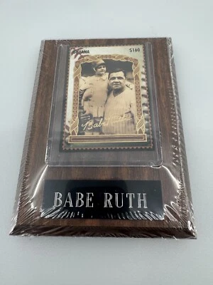 Babe Ruth - Wooden Plaque - Guyana Baseball Card - MLB Baseball - New - Image 1 of 2