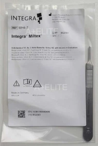 MILTEX Blade Scalpel Knife No 3 Handle 5" 10-15 12B MH4-7 4-7 Stainless GERMANY - Picture 1 of 2