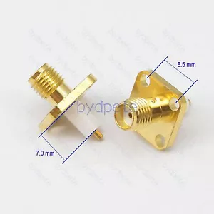 SMA female jack 4four hole panel RF Connector adapter female pin 8.5mm7.0mm - Picture 1 of 3