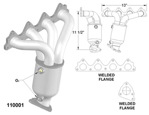 Catalytic Converter for 1996-1998 Honda Civic HX - Bild 1 von 2