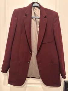 Blazer Oscar De La Renta Borgoña Vintage Sin Etiqueta Ver Fotos - Imagen 1 de 18