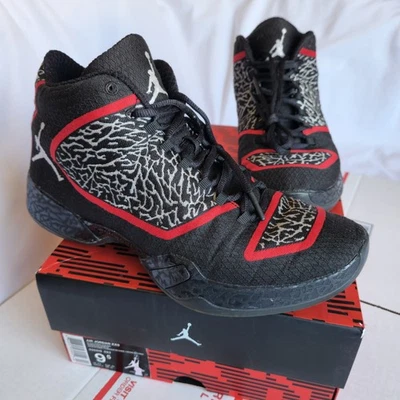 Nike Air Jordan 29 Black Gym Red Basketball Shoes Mens 9.5 Rare w Box 695515-023 - Image 1 of 4